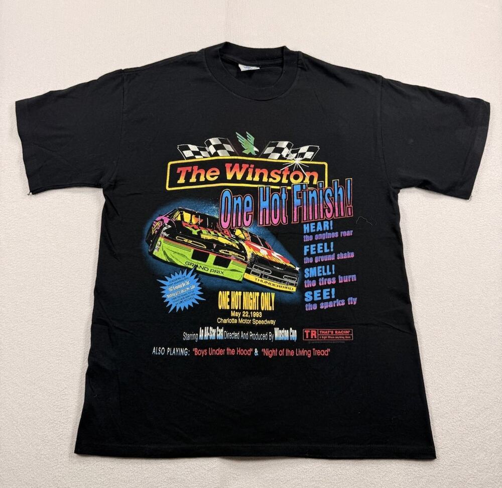 Vtg 93 The Winston Charlotte Speedway Nascar One Hot Finish T-Shirt Size M